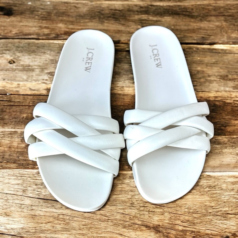 J. Crew White Sandals